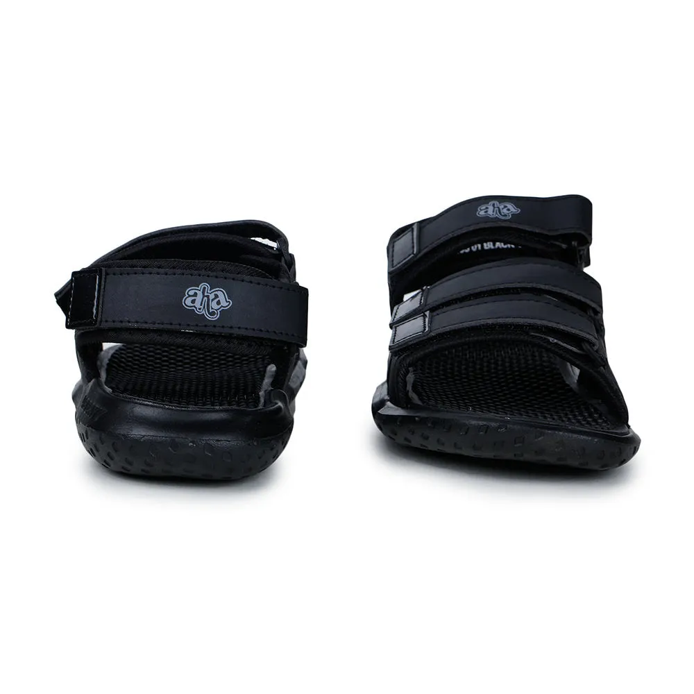 A-HA Bequeme Schwarze Sandalen Für Herren LB195-01 Von Liberty