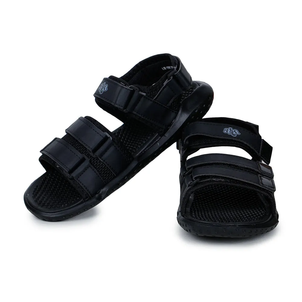 A-HA Bequeme Schwarze Sandalen Für Herren LB195-01 Von Liberty