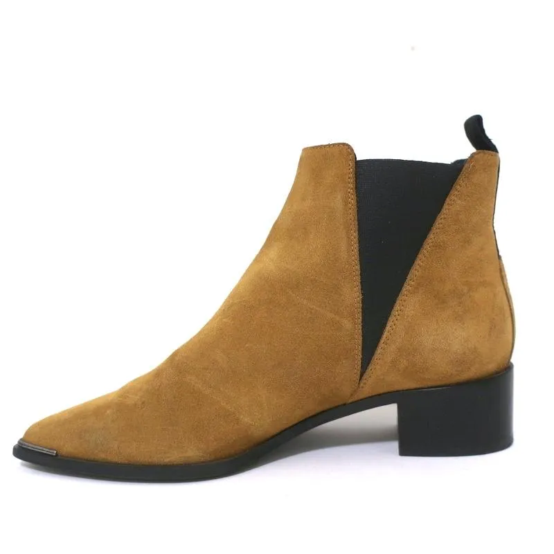 Acne Studios Knöchelstiefel Jensen Braun Wildleder Größe 39 Spitze Chelsea Booties