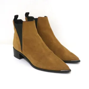 Acne Studios Knöchelstiefel Jensen Braun Wildleder Größe 39 Spitze Chelsea Booties