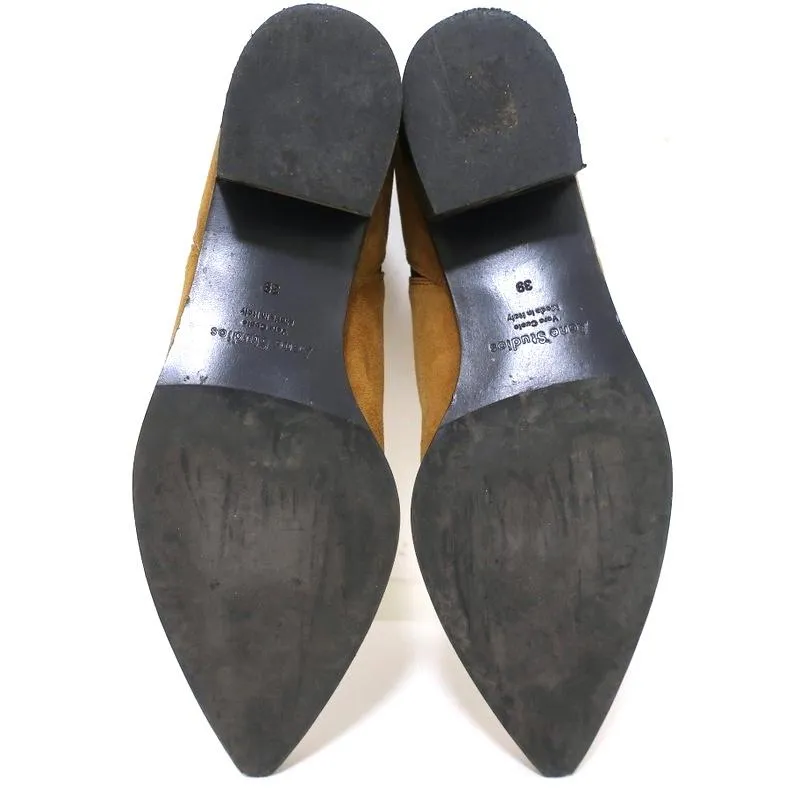 Acne Studios Knöchelstiefel Jensen Braun Wildleder Größe 39 Spitze Chelsea Booties