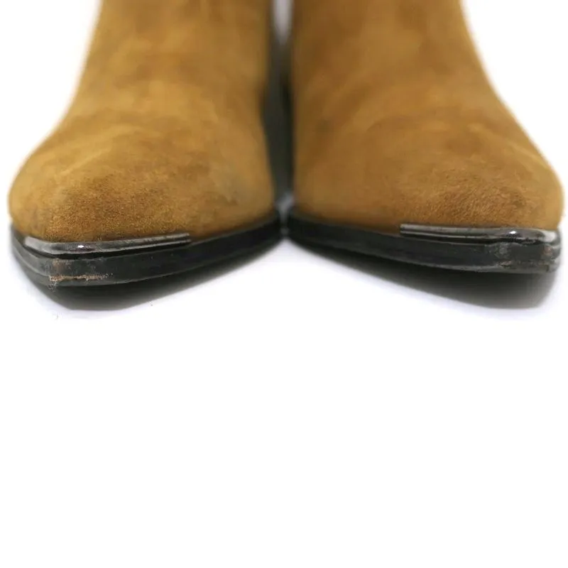 Acne Studios Knöchelstiefel Jensen Braun Wildleder Größe 39 Spitze Chelsea Booties