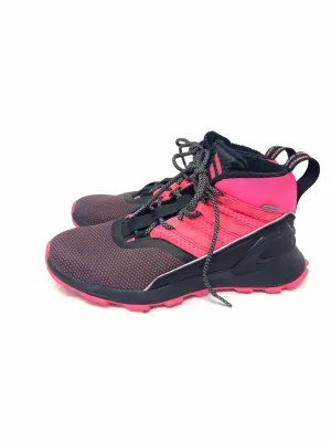 Adidas Größe 6 Schwarze/Rosa Schnürschuhe mit Textur Sneaker