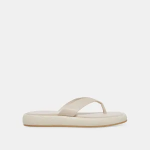 ADIN SANDALEN IN ELFENBEINFARBENEM LEDER