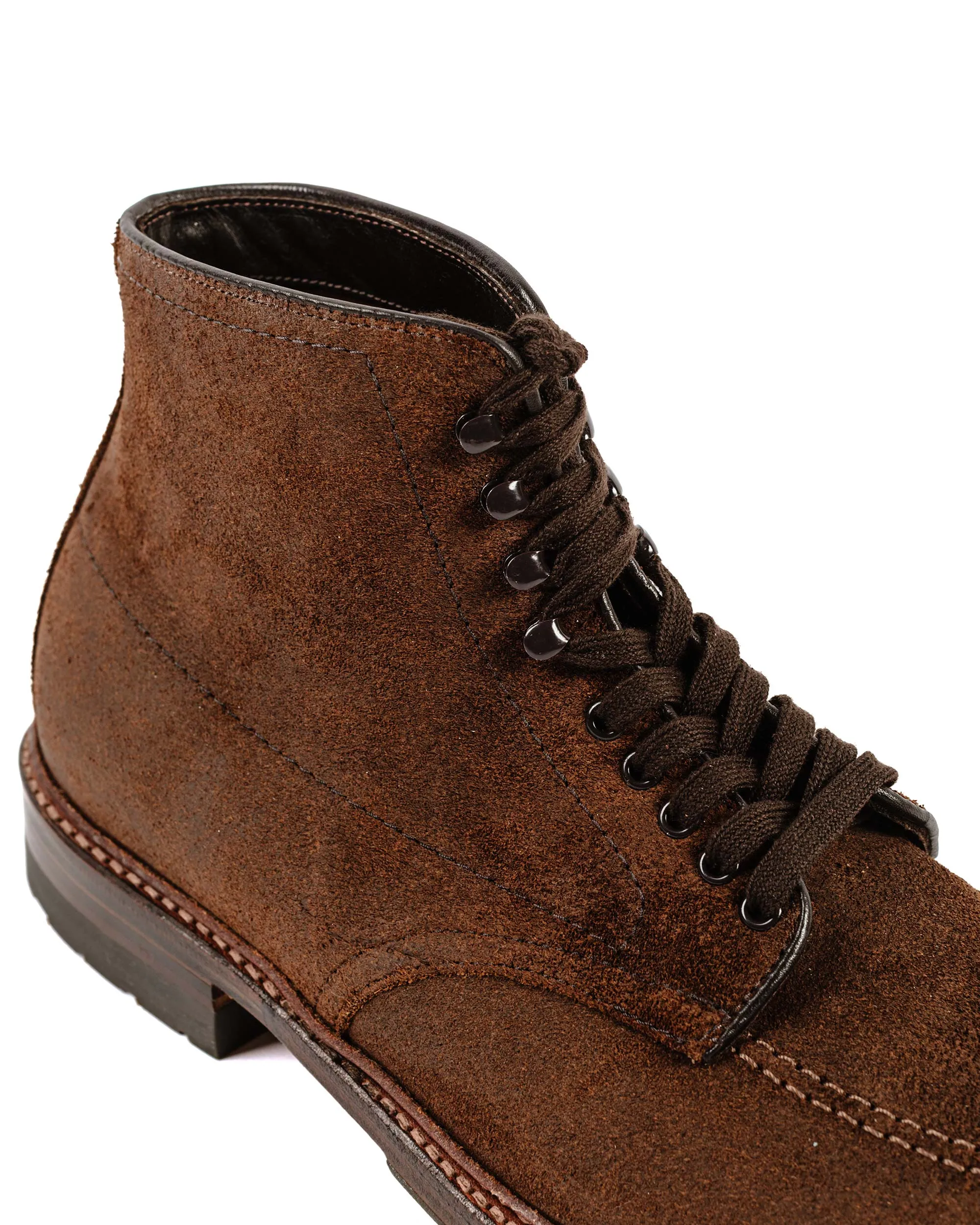 Alden Mocc Toe Stiefel Reverse Tobacco Chamois 4015HC