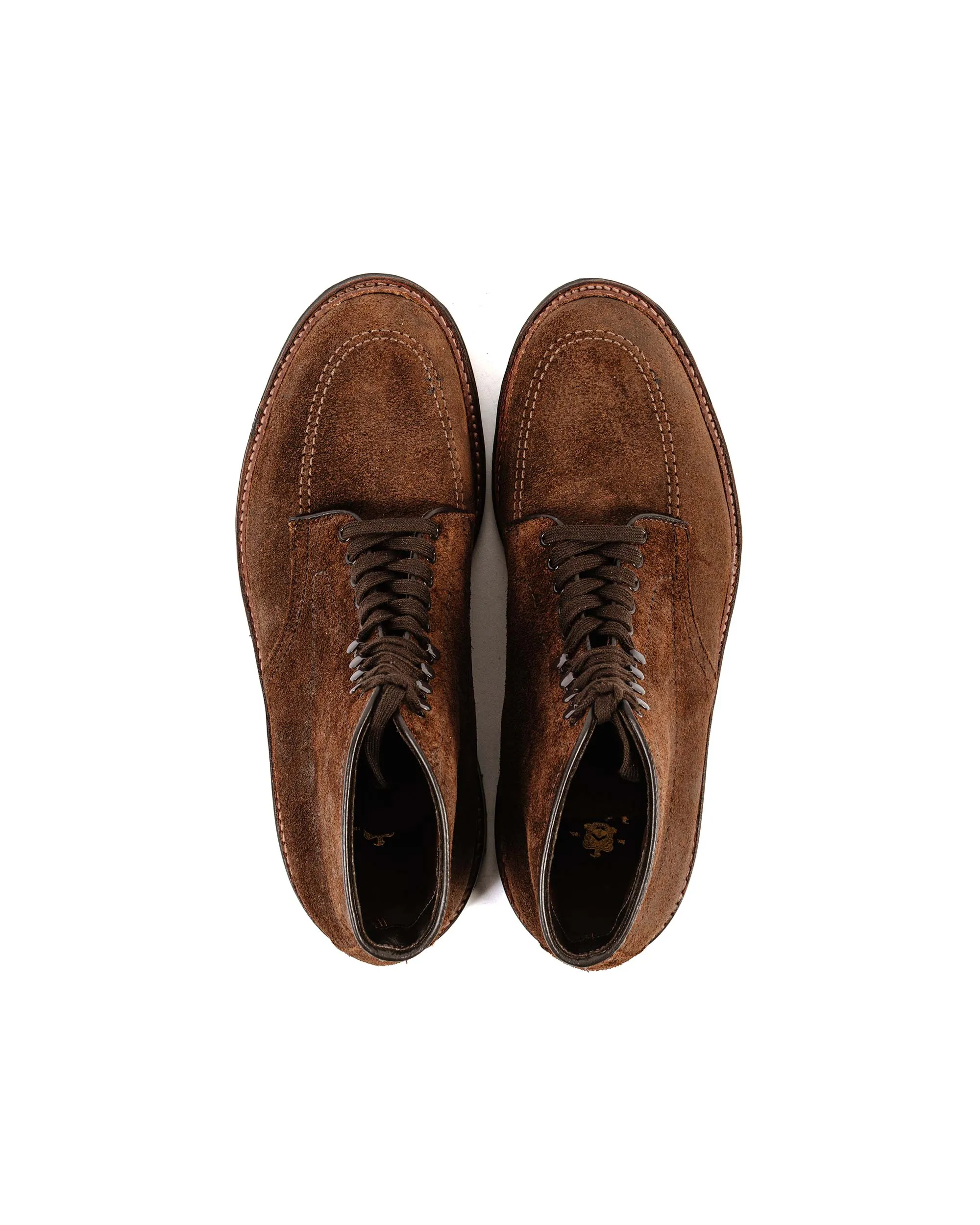 Alden Mocc Toe Stiefel Reverse Tobacco Chamois 4015HC