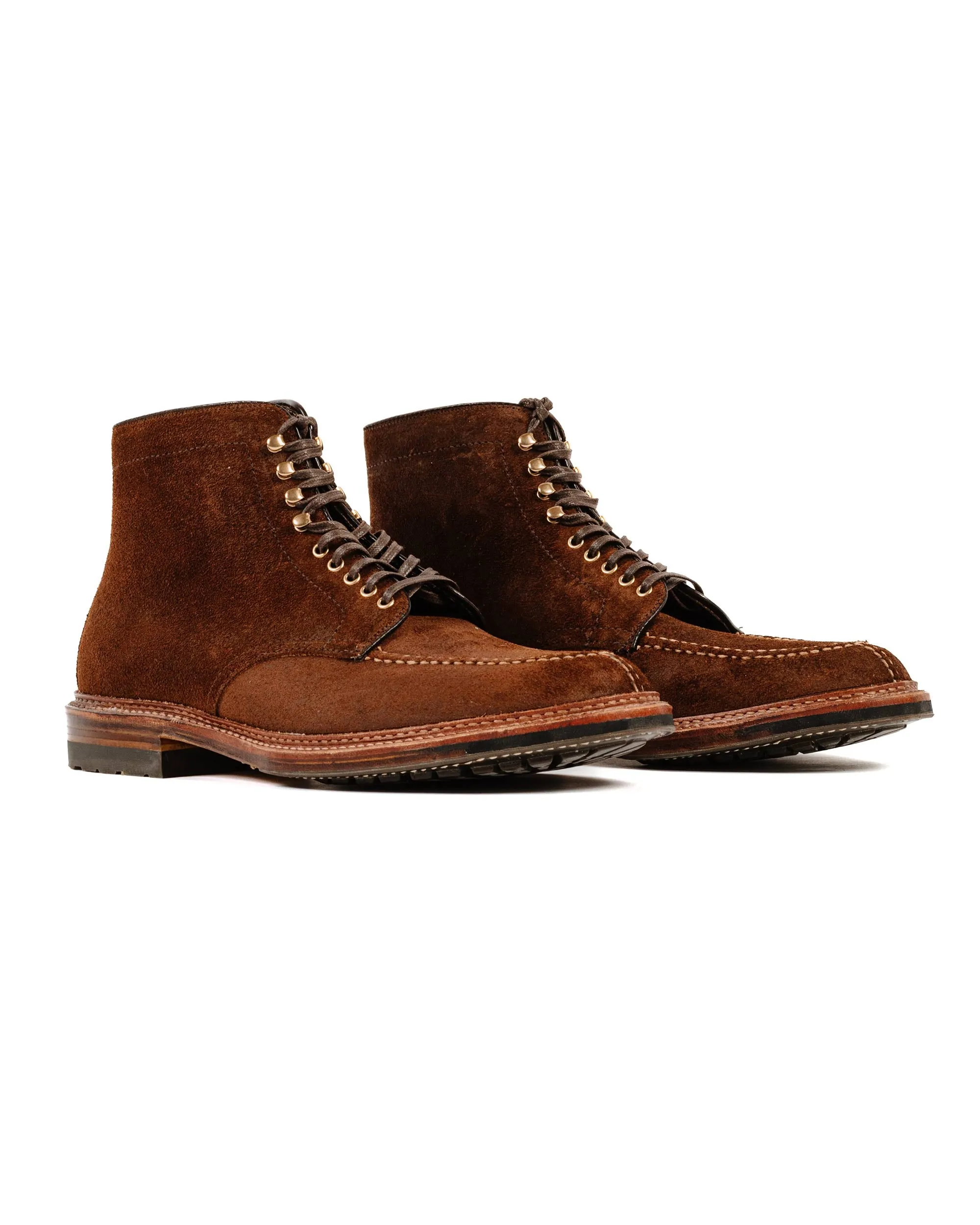 Alden Norwegian Front Blucher Stiefel Reverse Tobacco Chamois mit Commando-Sohle G1901HC