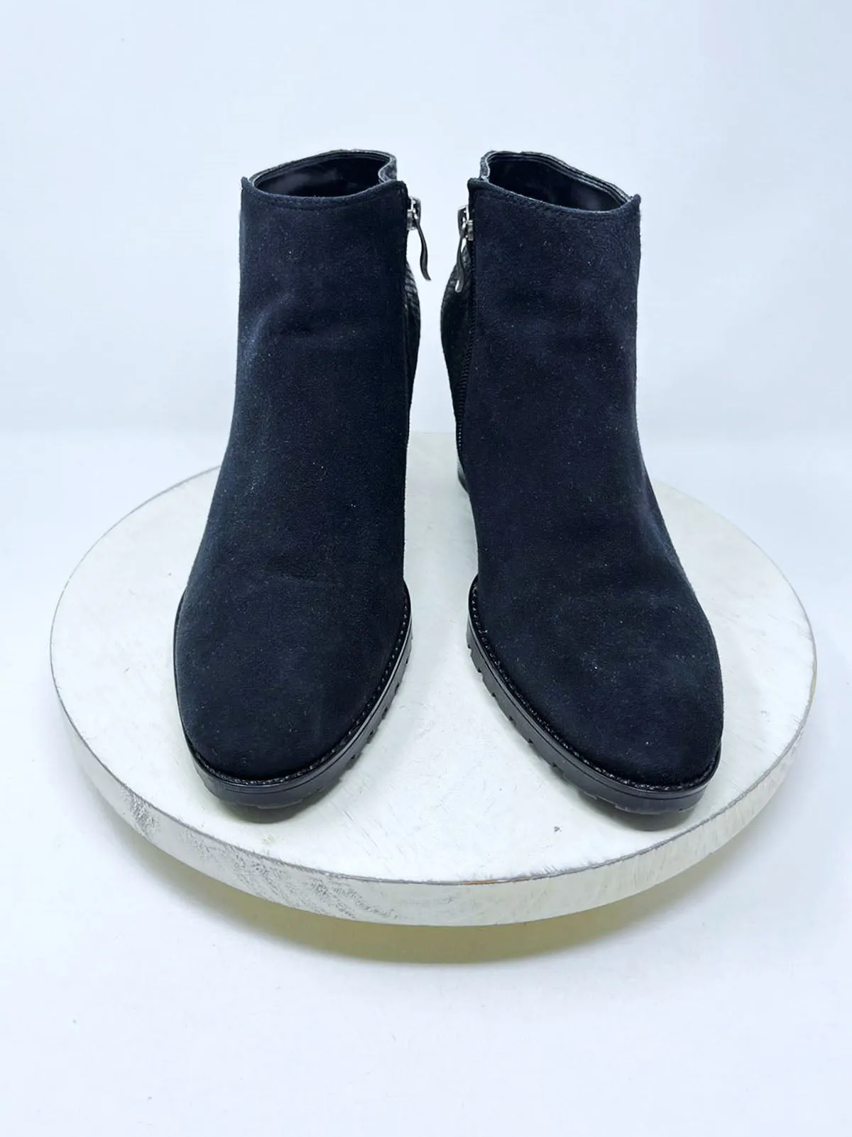 Ara Größe 11N (8,5) Schwarze Schlangenprägung Stiefel NWOB