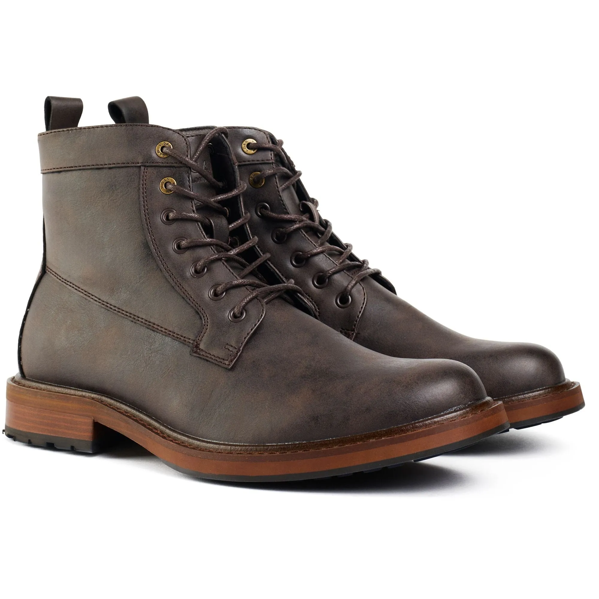 Arame Herren Vegan-Leder Knöchelstiefel | Braun