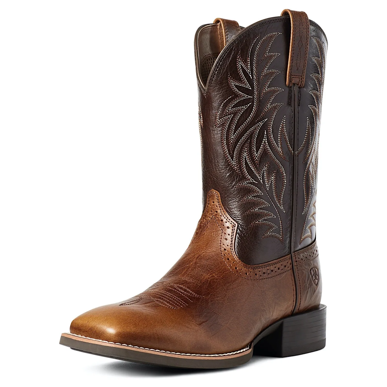 Ariat Herren Sport Stiefel mit breiter quadratischer Spitze - Erdnussbutter/Chaga Braun Ariat Schuhe