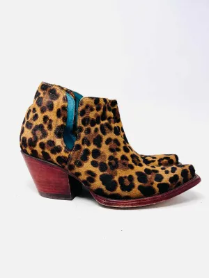 Ariat Größe 8,5 Natur/Braun-Schwarz Tierprint Rindleder AS IS Schuhe Knöchelstiefel