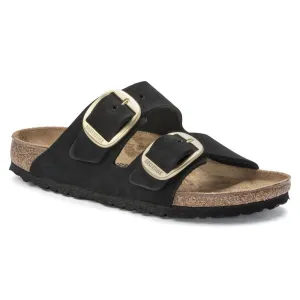 Arizona Big Buckle Nubuck-Leder Sandalen in Schwarz