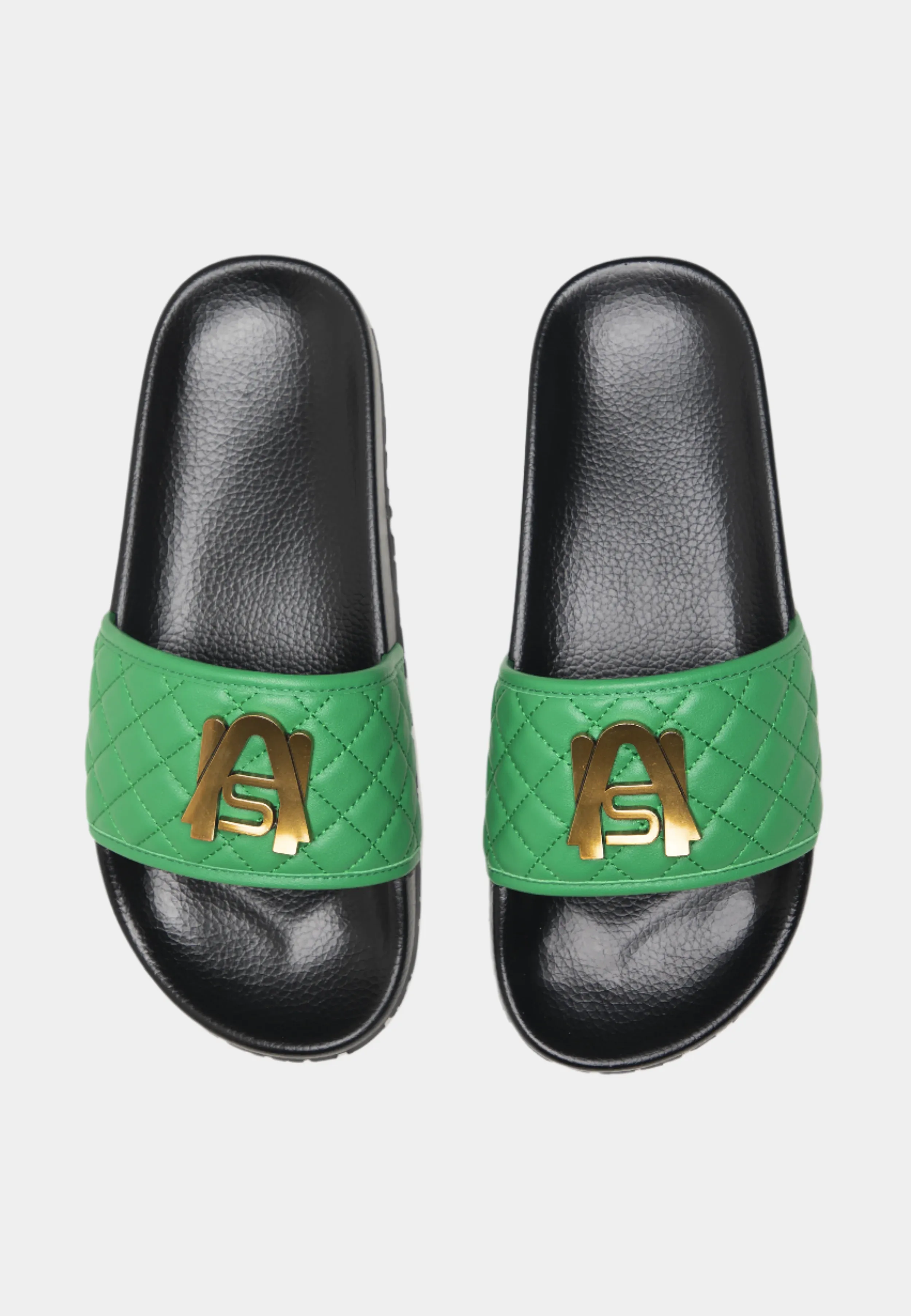 Ashluxe Paradise Steppleder-Pantoffeln - Grün