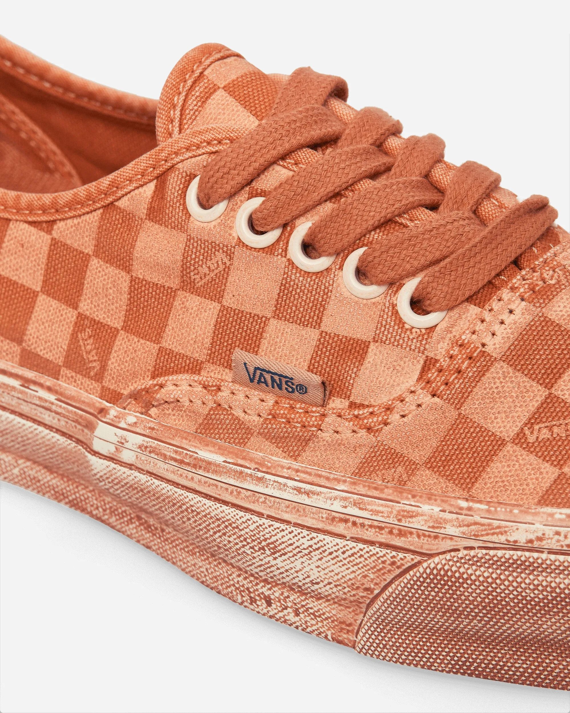 Authentische LX Reissue 44 Dip Dye Schachbrett-Sneakers Marmelade