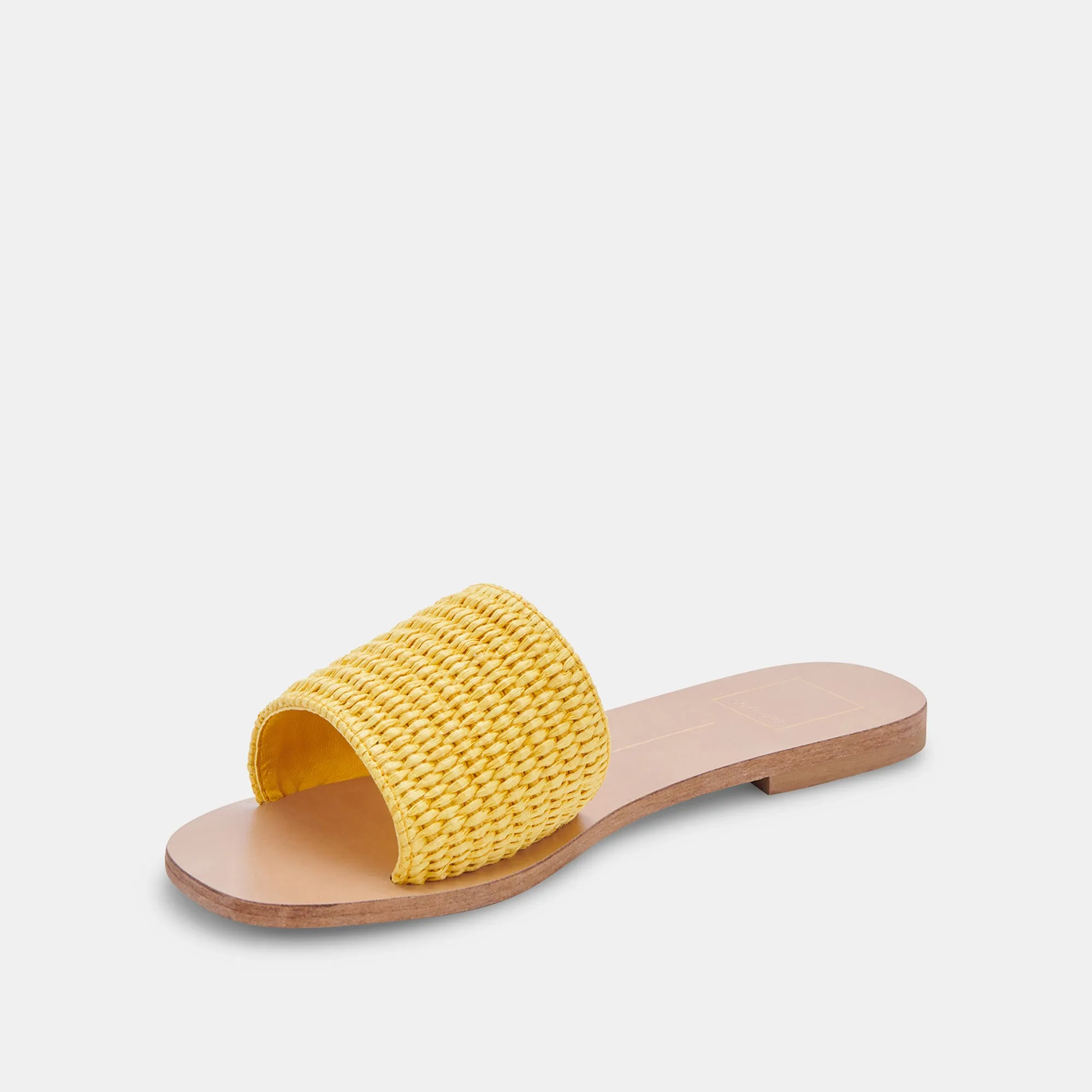 BELLE SANDALEN GELB RAFFIA