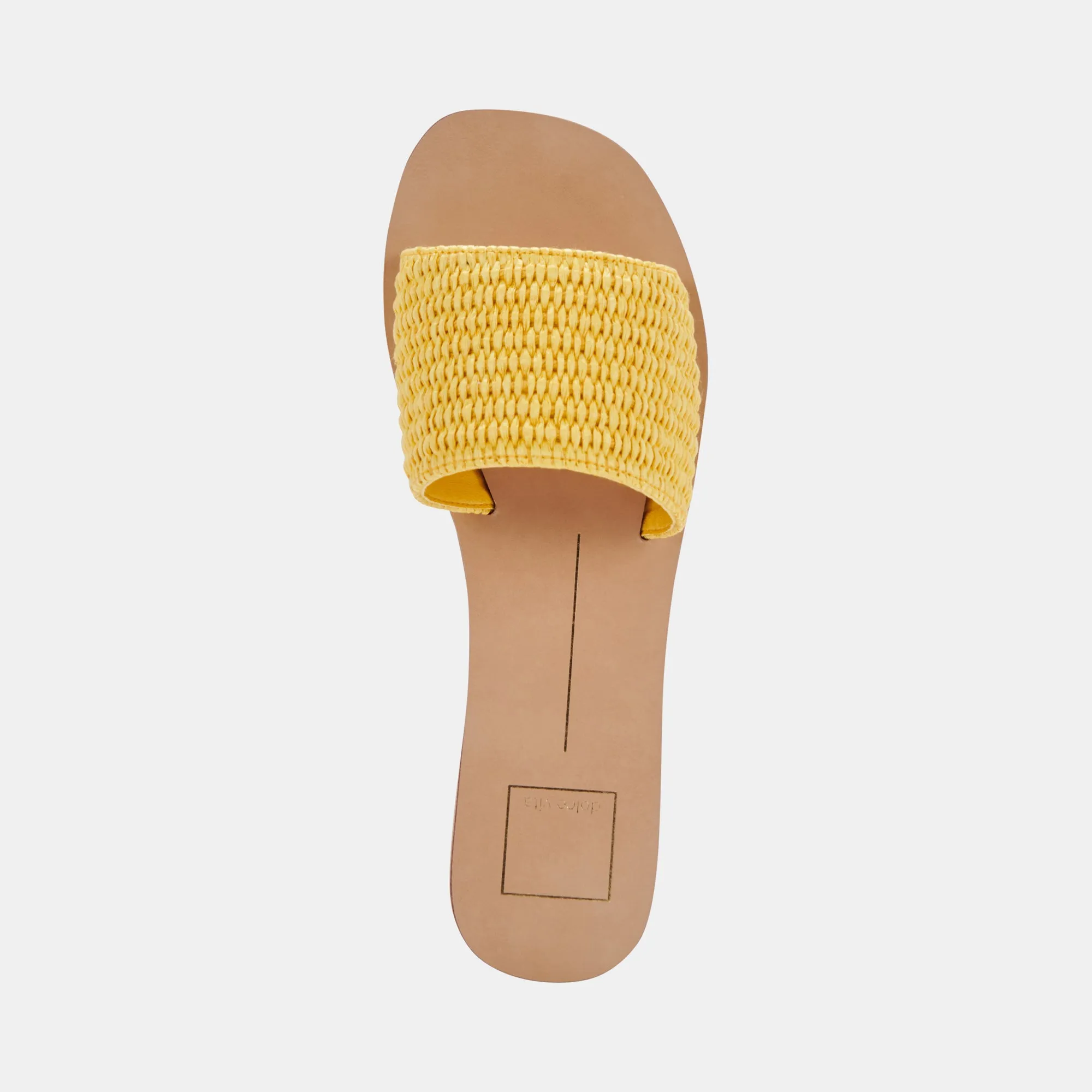 BELLE SANDALEN GELB RAFFIA