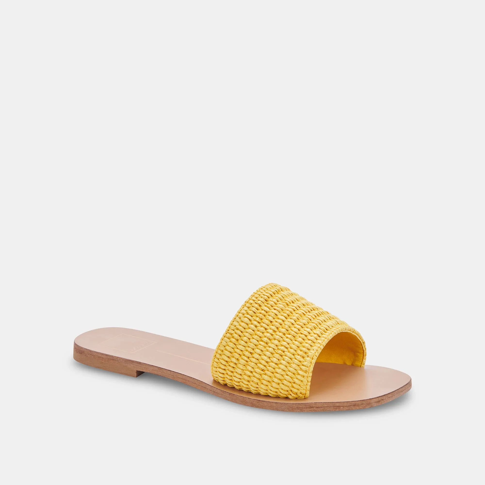 BELLE SANDALEN GELB RAFFIA