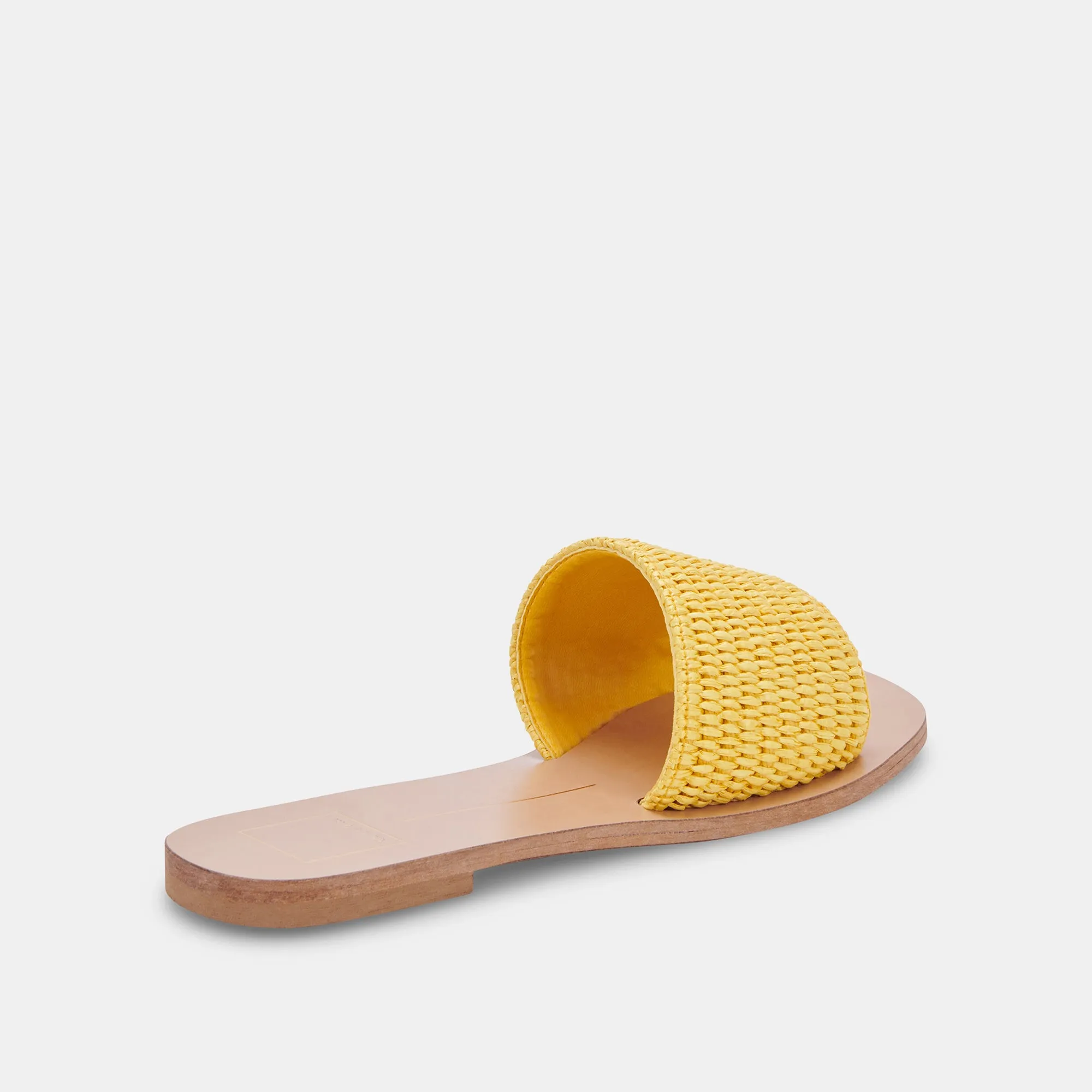 BELLE SANDALEN GELB RAFFIA