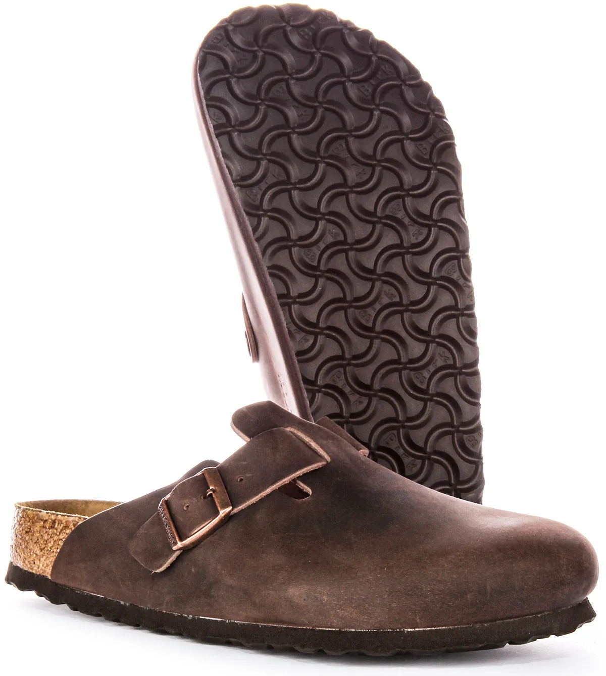 Birkenstock Boston BS in Braun | Reguläre Passform Schuhe Birkenstock