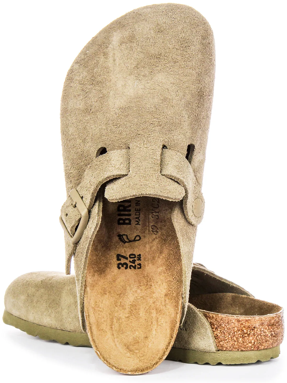 Birkenstock Boston Bs In Khaki | Regular Fit Schuhe Birkenstock