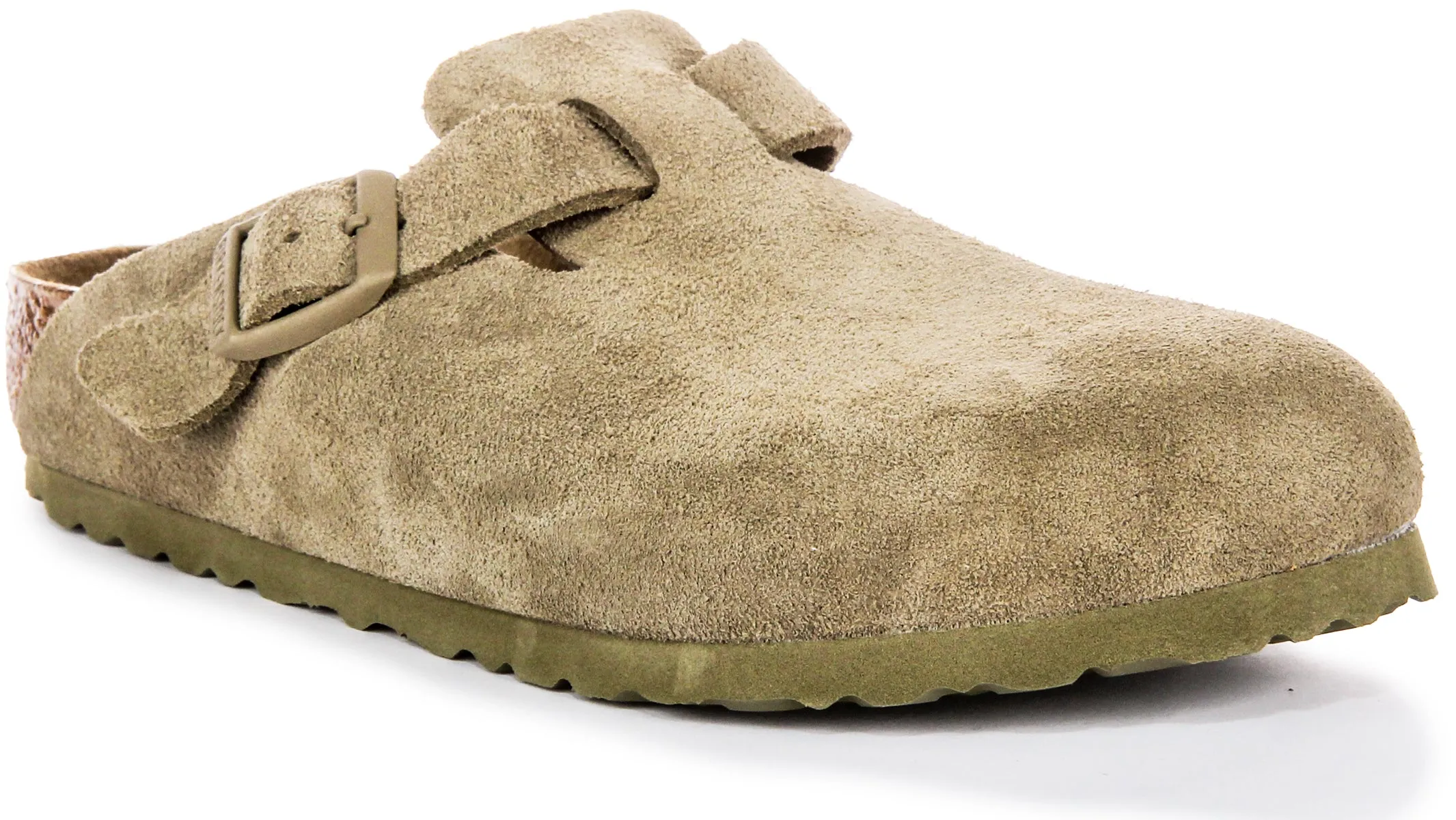 Birkenstock Boston Bs In Khaki | Regular Fit Schuhe Birkenstock