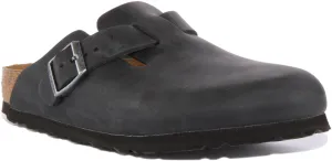 Birkenstock Boston NL in schwarzem Leder | Schmale Passform Schuhe Birkenstock