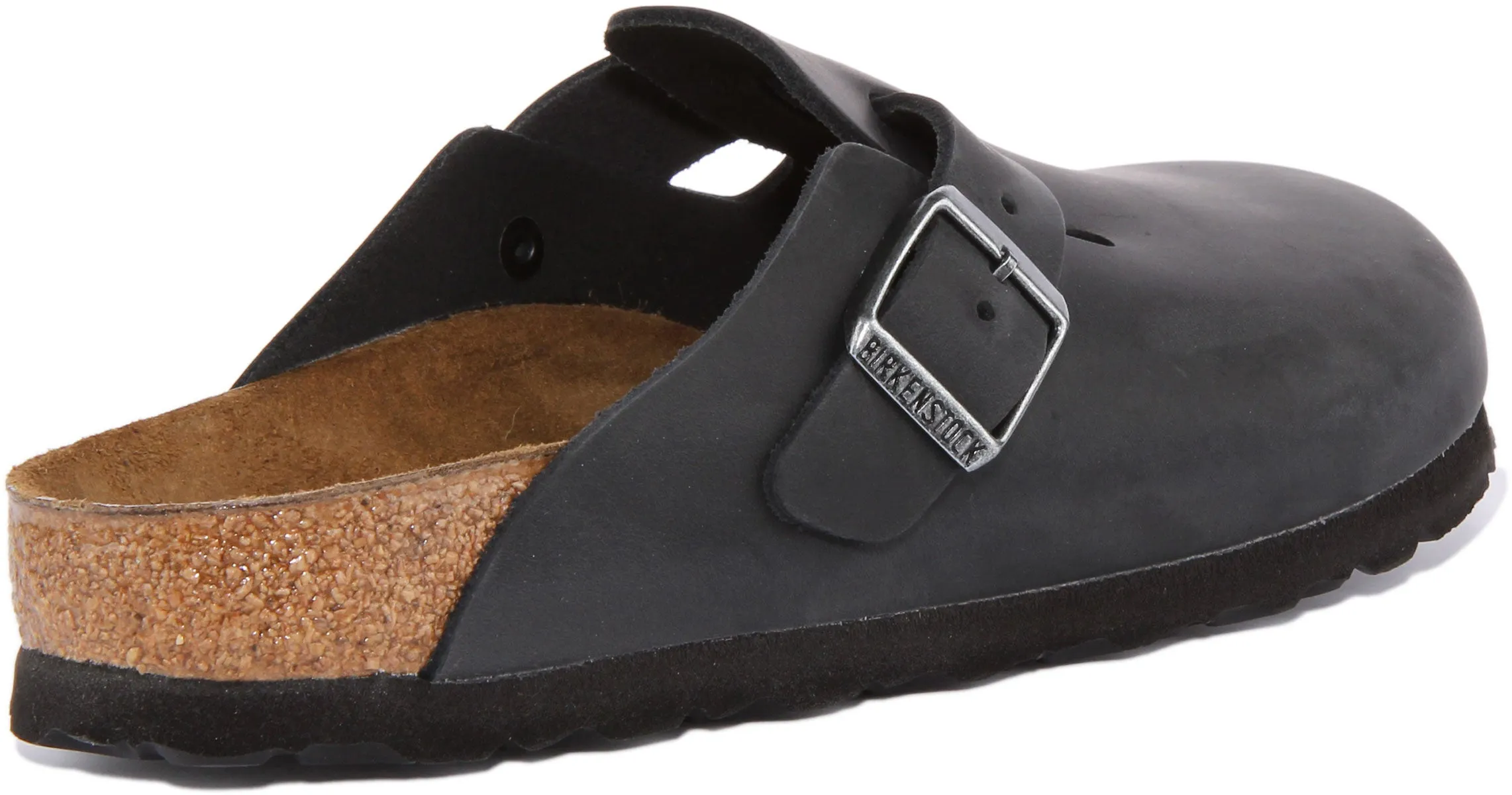 Birkenstock Boston NL in schwarzem Leder | Schmale Passform Schuhe Birkenstock