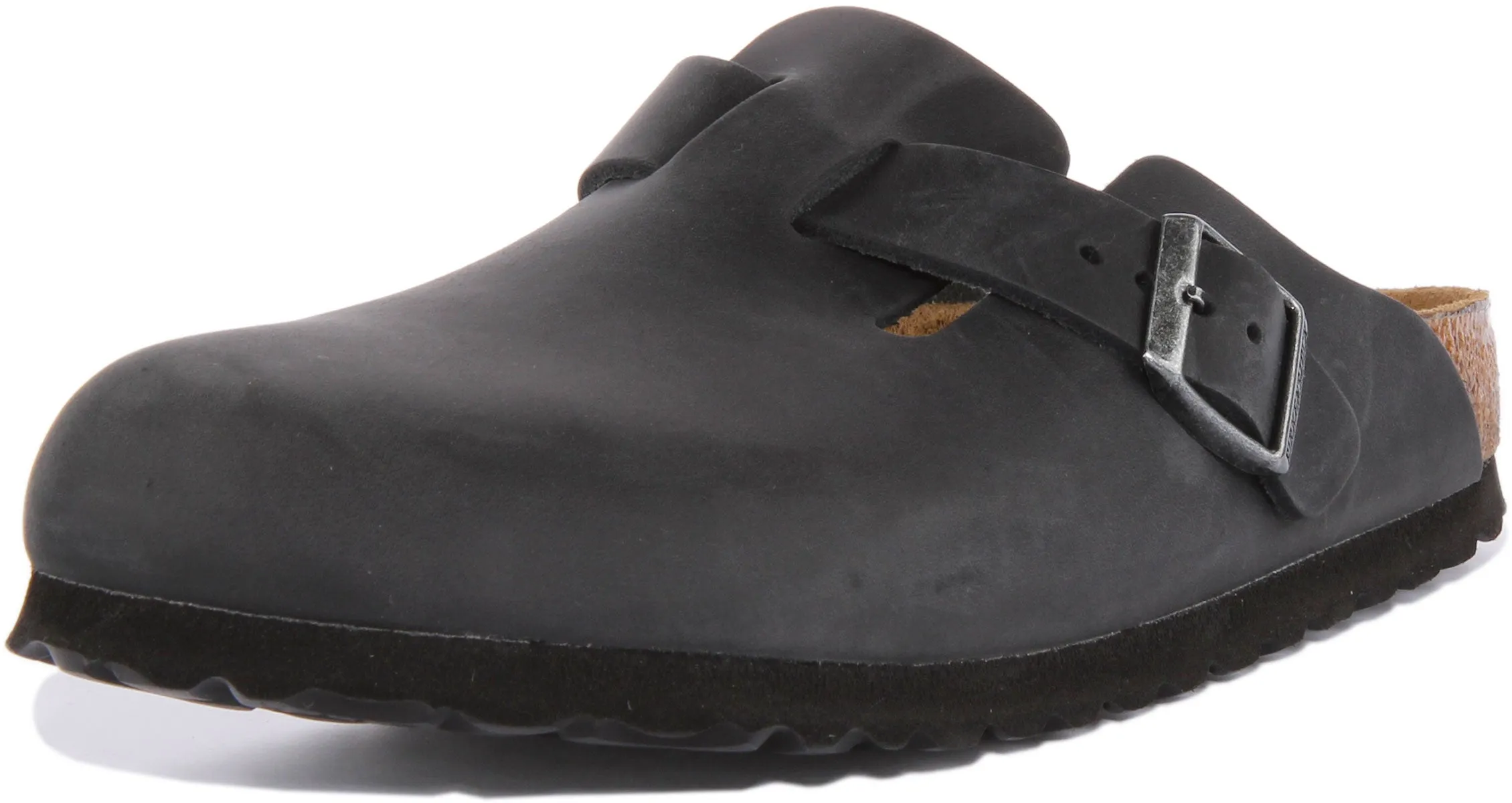 Birkenstock Boston NL in schwarzem Leder | Schmale Passform Schuhe Birkenstock