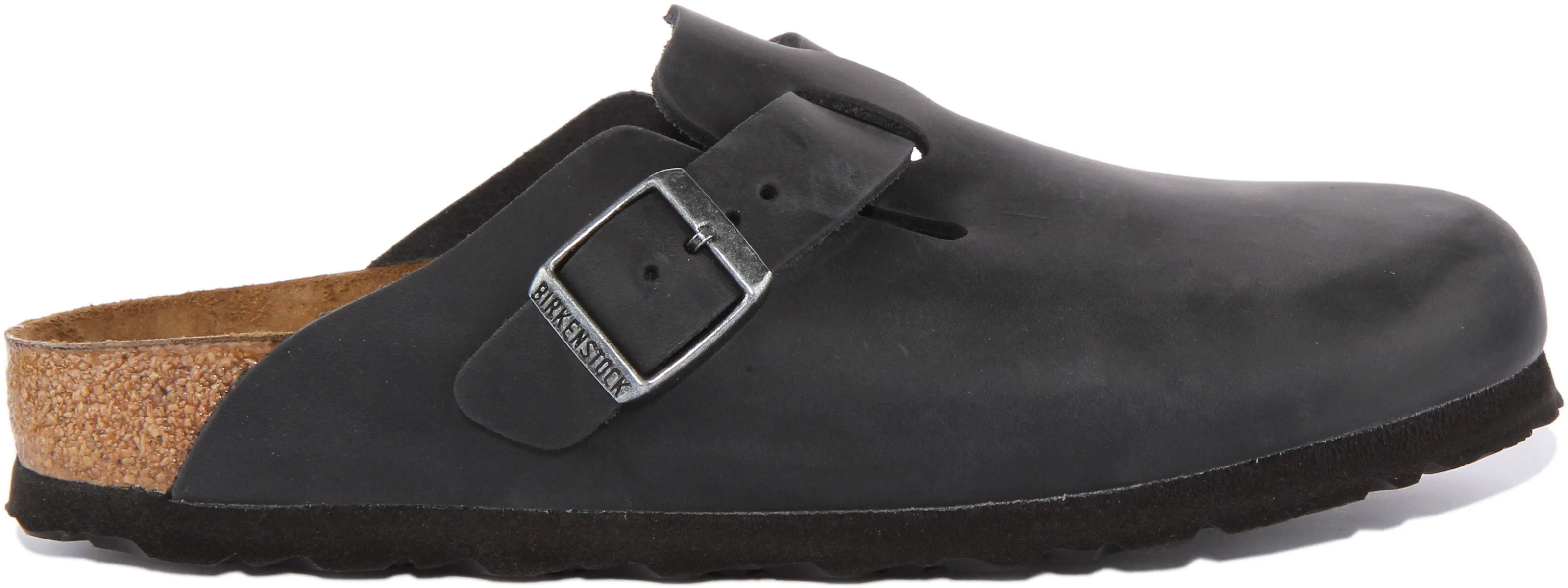 Birkenstock Boston NL in schwarzem Leder | Schmale Passform Schuhe Birkenstock