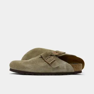 Birkenstock Boston Soft Footbed / Taubfarbene Birkenstock-Schuhe