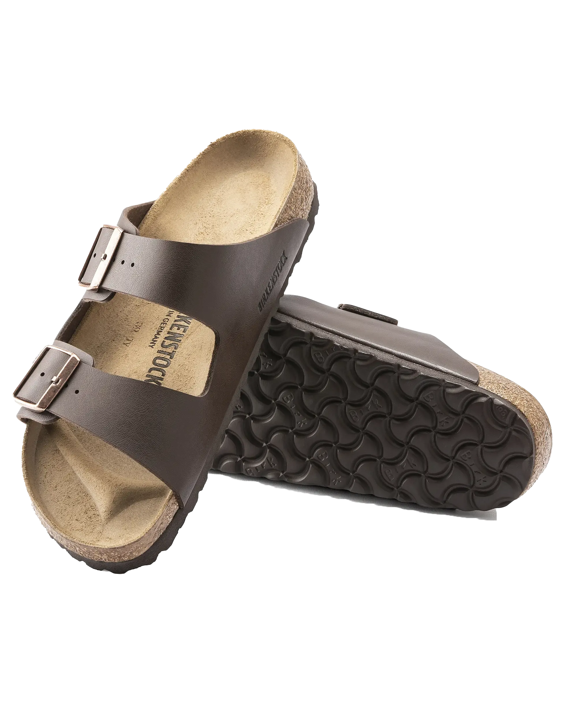 Birkenstock Sandalen Arizona Naturleder in Dunkelbraun