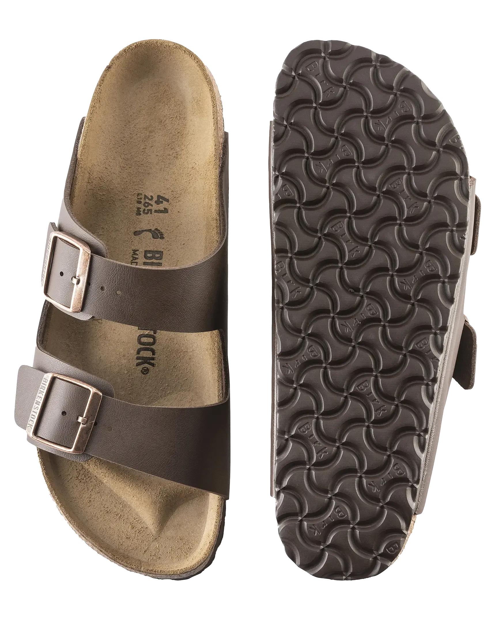 Birkenstock Sandalen Arizona Naturleder in Dunkelbraun
