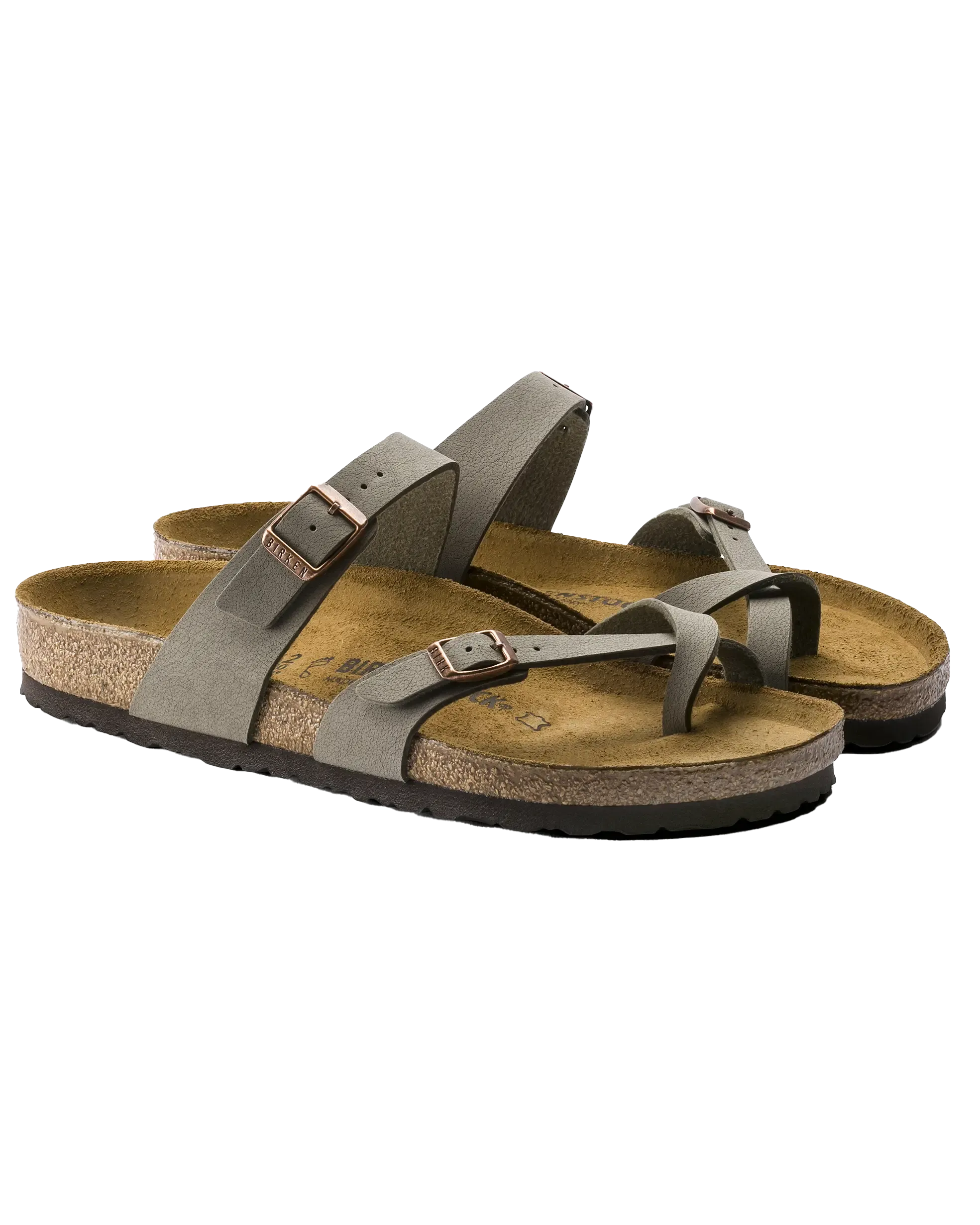 Birkenstock Sandalen Mayari Birko-Flor Nubuck in Stein