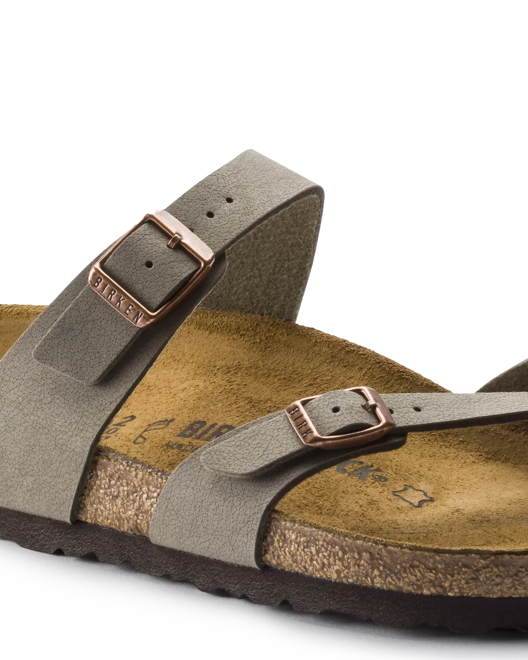 Birkenstock Sandalen Mayari Birko-Flor Nubuck in Stein