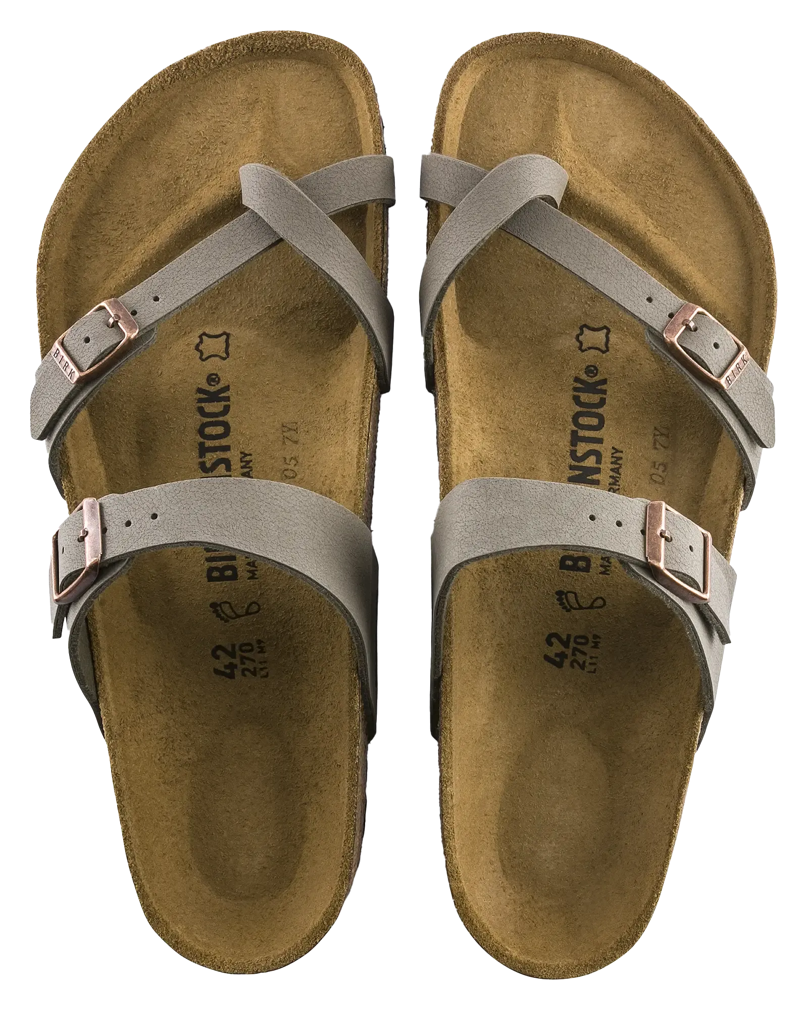 Birkenstock Sandalen Mayari Birko-Flor Nubuck in Stein