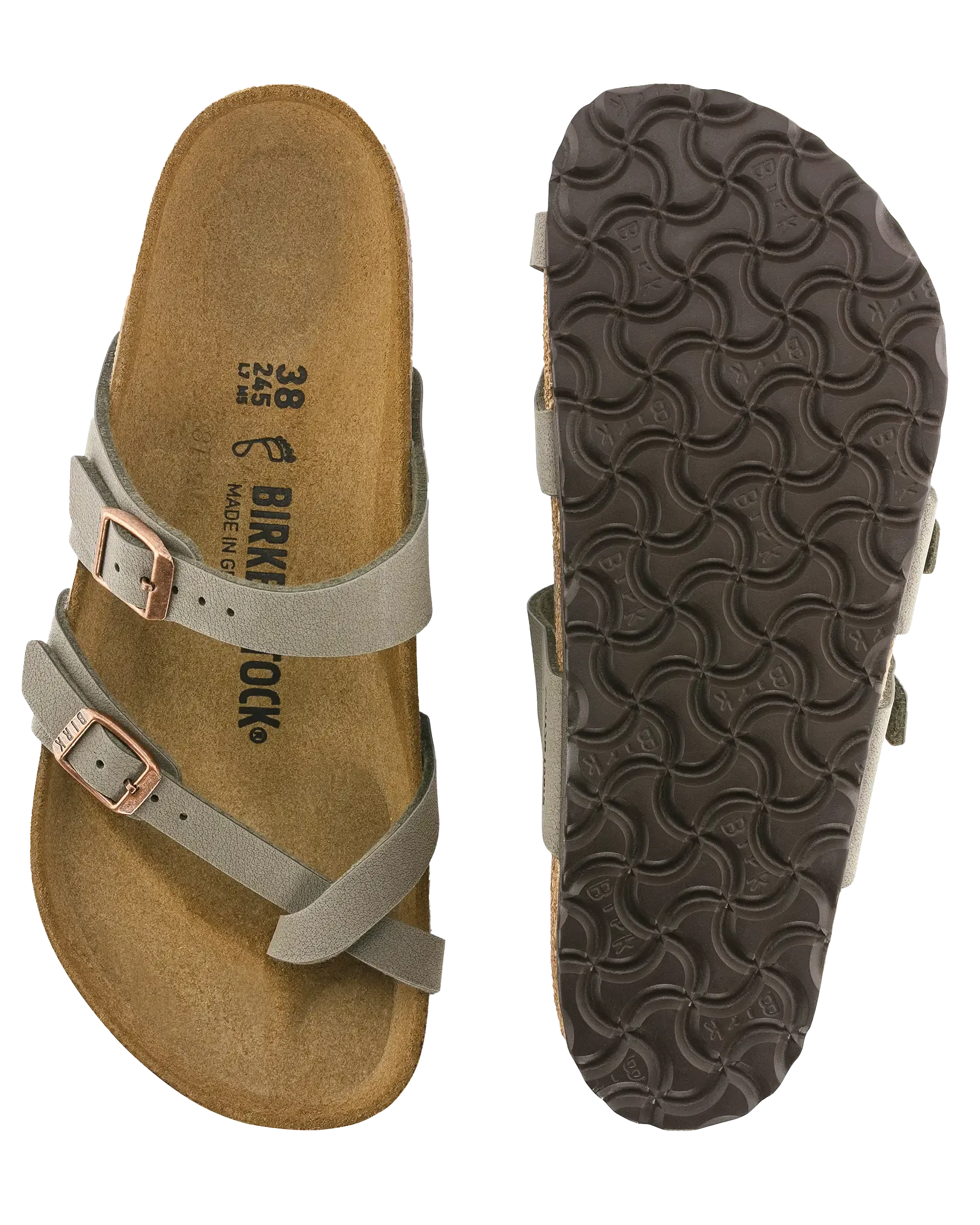 Birkenstock Sandalen Mayari Birko-Flor Nubuck in Stein