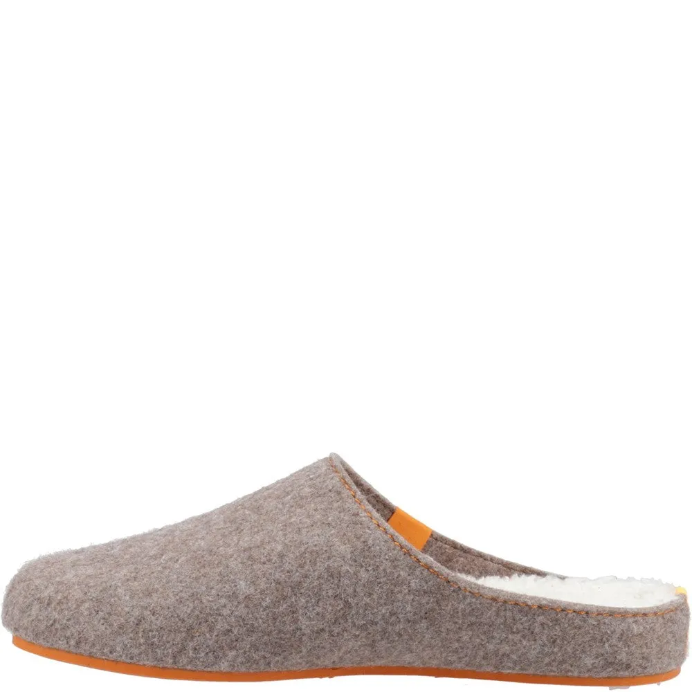 Braune Herren Hausschuhe aus recyceltem Material