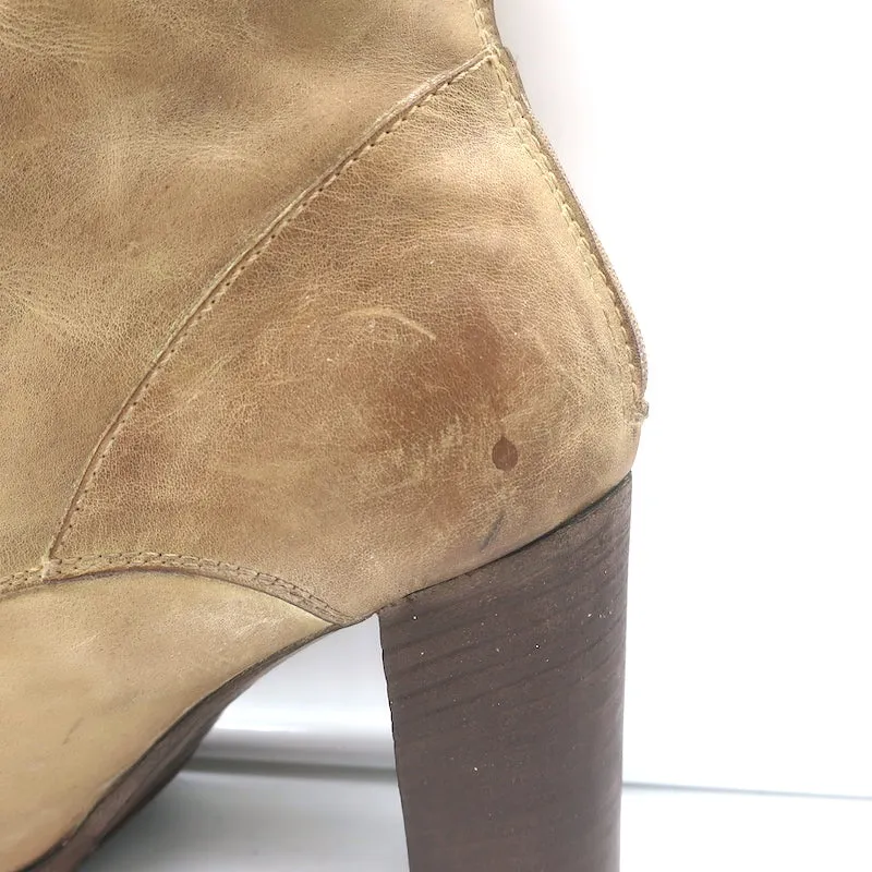 Brunello Cucinelli Schnürstiefel mit hohem Absatz in Taubenleder Größe 40