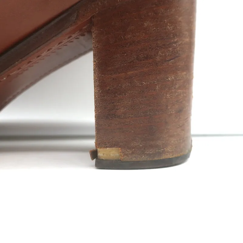 Chloe Stiefeletten mit Knöchelriemen Braun Leder Größe 41