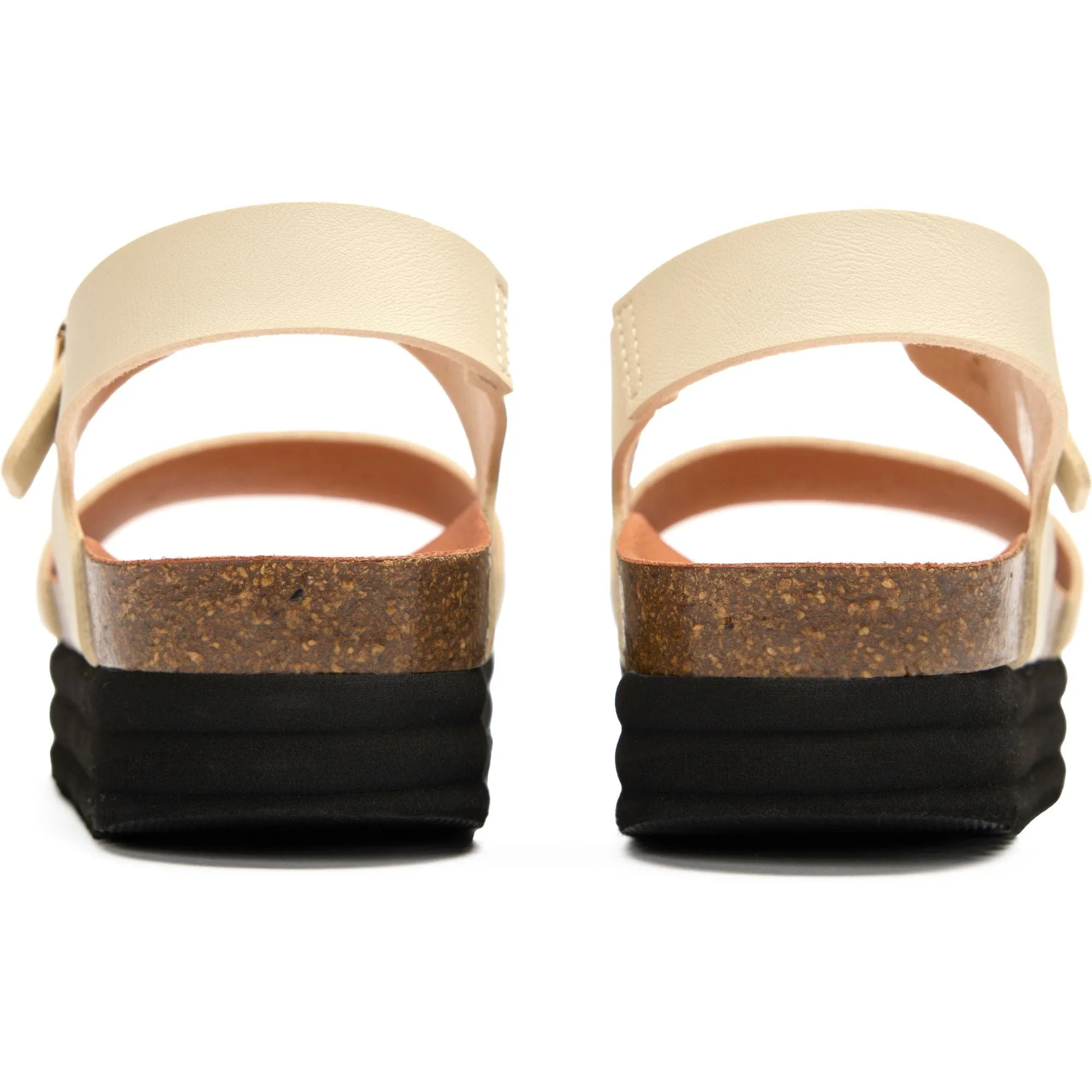 Clove Damen Vegane Plateausandalen | Creme