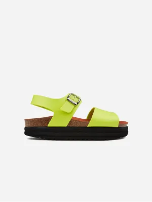 Clove Damen Vegane Flatform-Sandalen | Limette