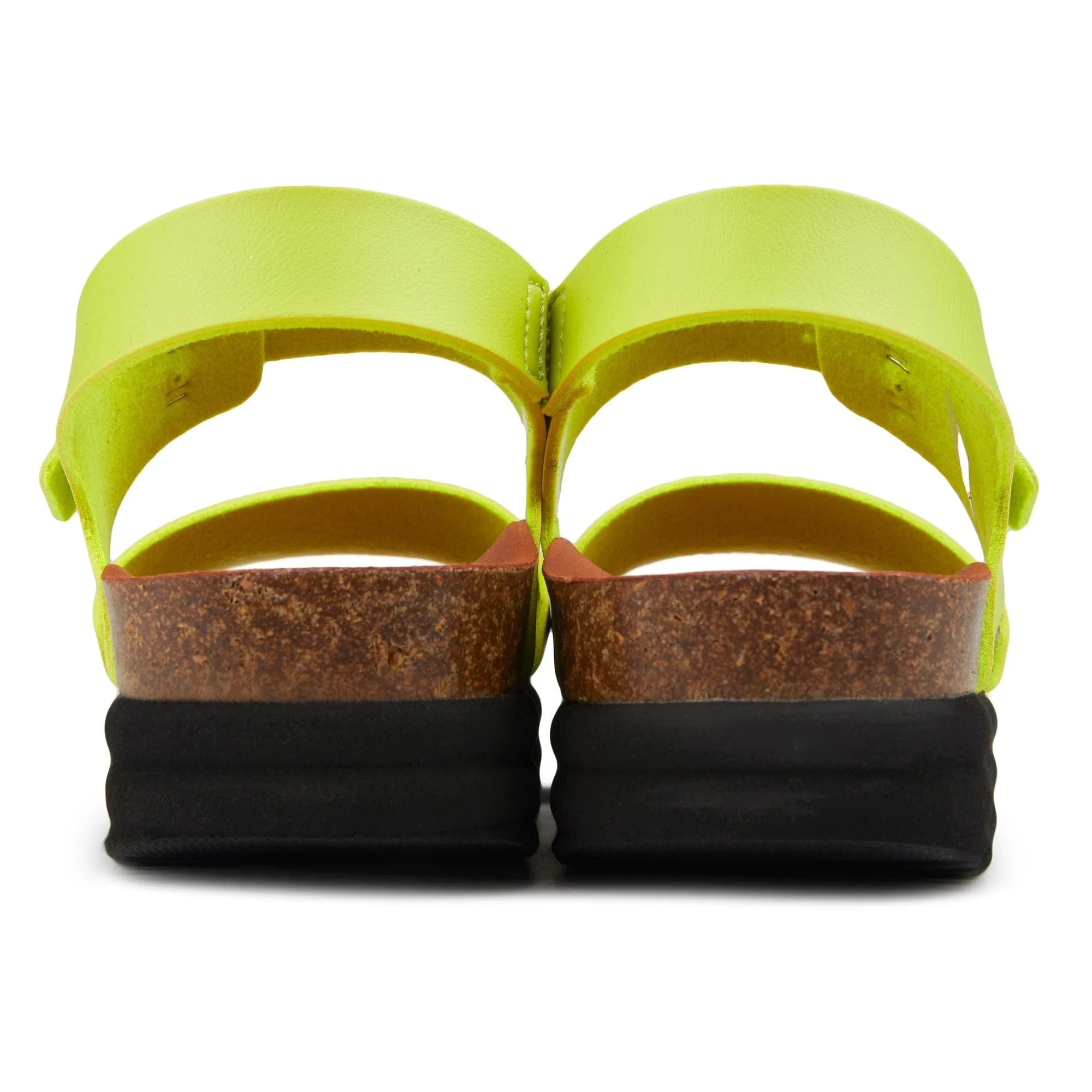 Clove Damen Vegane Flatform-Sandalen | Limette