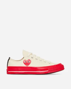 Converse Rote Sohle Chuck 70 Niedrige Sneakers Beige