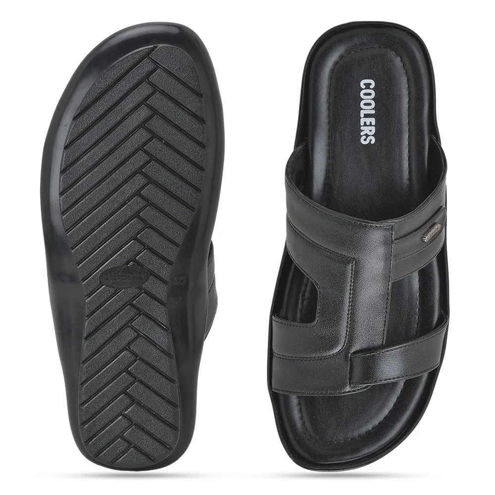 Coolers By Liberty LAF-227 Bequeme Schwarze Hausschuhe Für Herren