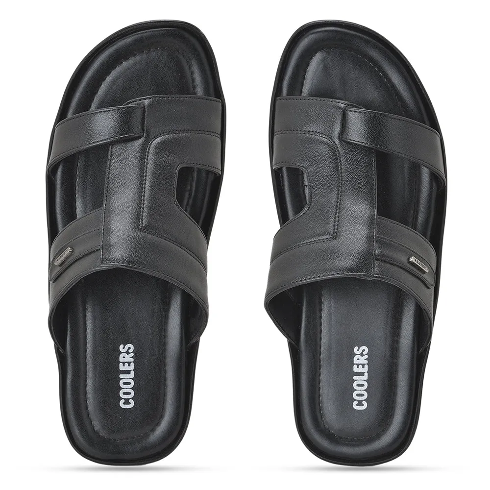 Coolers By Liberty LAF-227 Bequeme Schwarze Hausschuhe Für Herren