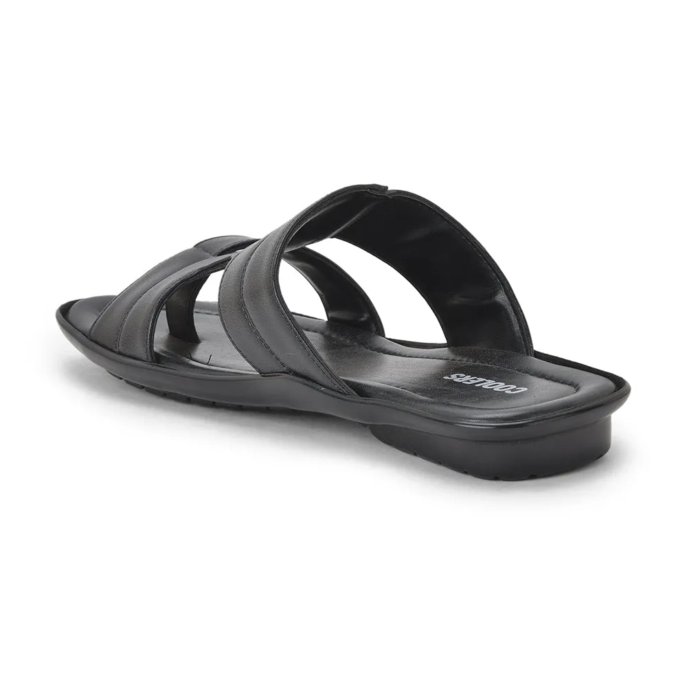 Coolers By Liberty LAF-227 Bequeme Schwarze Hausschuhe Für Herren