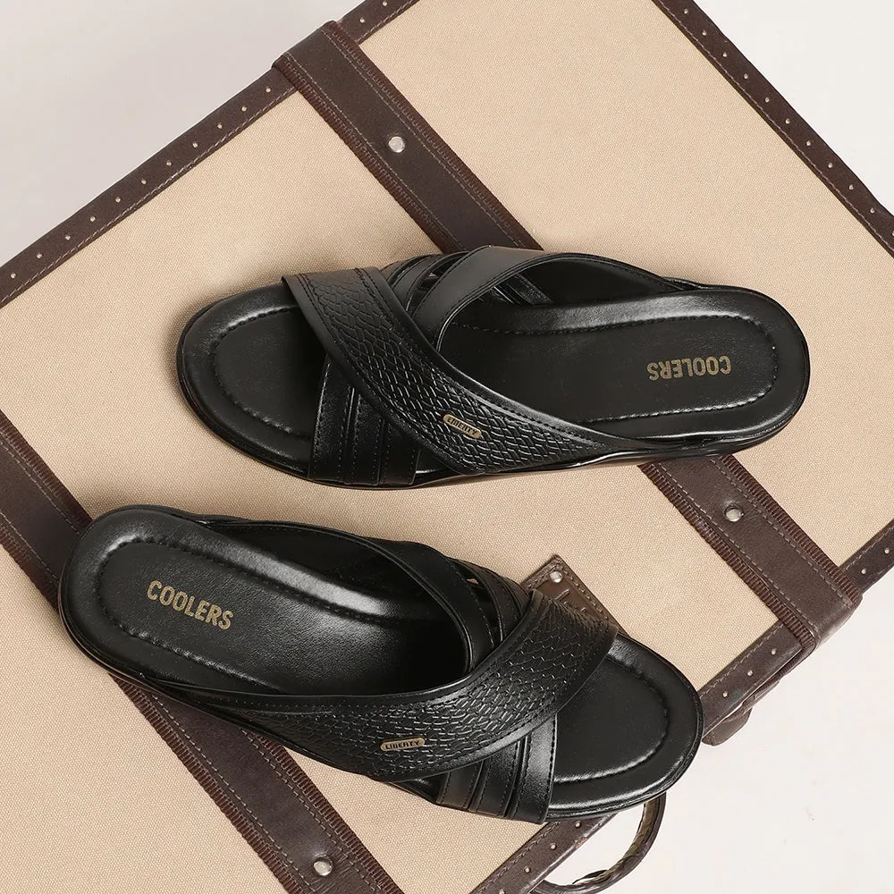 Coole lässige schwarze Hausschuhe für Männer DON By Liberty