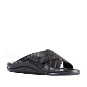 Coole lässige schwarze Hausschuhe für Männer DON By Liberty