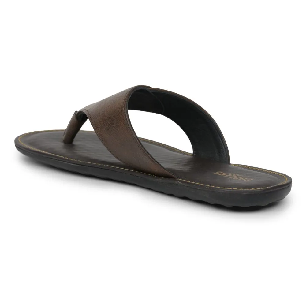 Bequeme braune Hausschuhe für Herren AVN-15 von Liberty