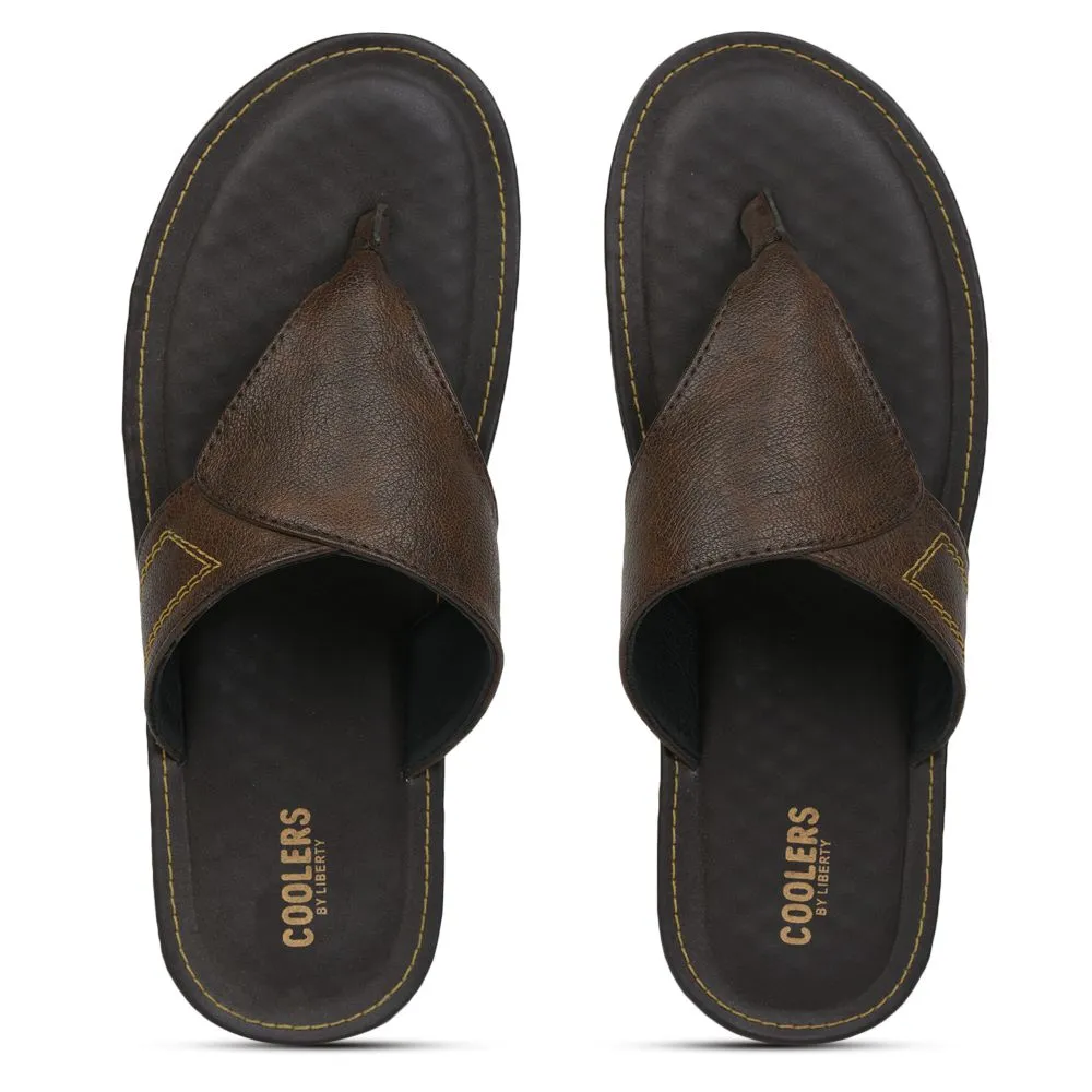 Bequeme braune Hausschuhe für Herren AVN-15 von Liberty